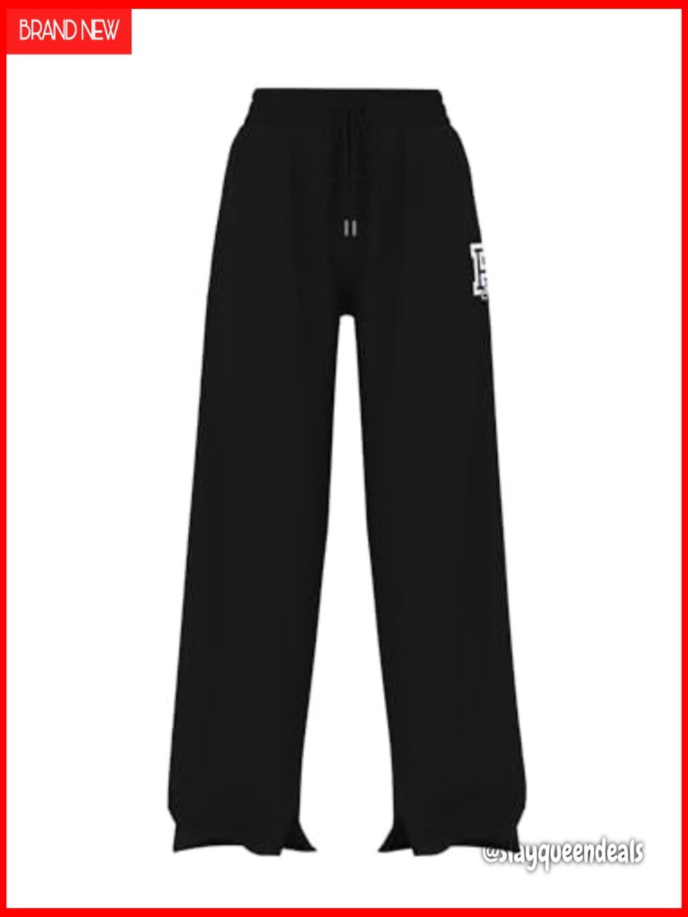Campus Fleece Wide-Leg Sweatpants - Mid Rise Drawstring - Picture 4 of 5